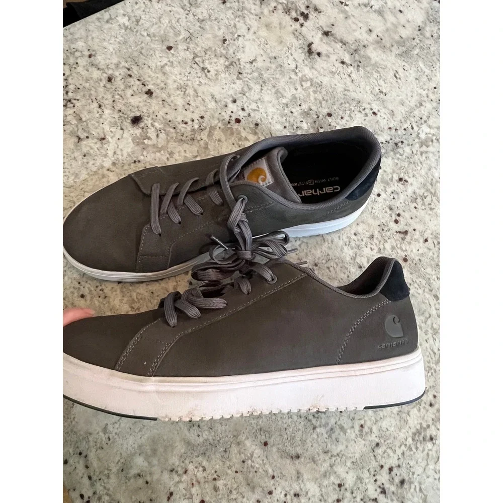 Carhartt Detroit Leather Sneakers Grey Mens 13 FC2123-M